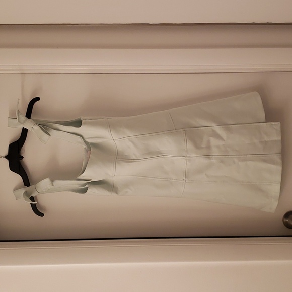 Nwt, Cinq a sept mint green bow detail fit and flare dress. - Picture 2 of 8
